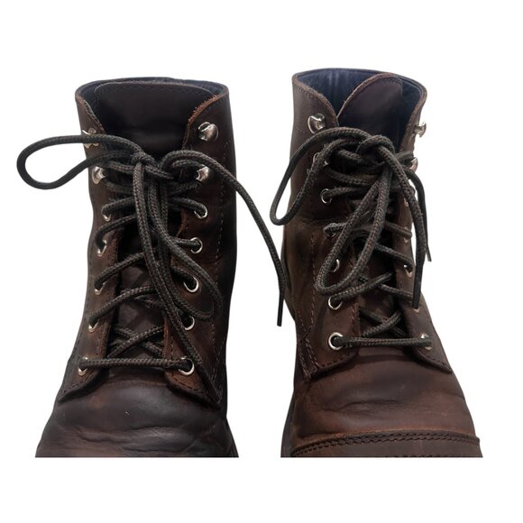 Thursday Boots Captain Lace Up Boots Womens 10.5 Brown Nubuck Boho Victorian - Picture 13 of 14